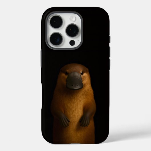 ブラック4ラグジュアリーiPhone 16 Pro、エレガントなカモノハシ Case-Mate iPhoneケース (裏面)