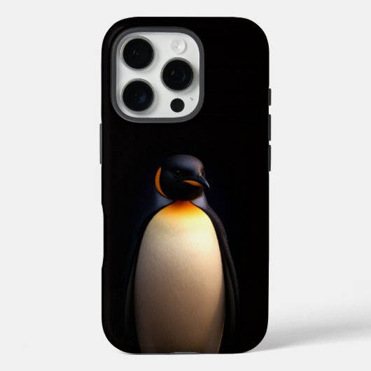 ブラック4ラグジュアリーiPhone 16 Pro、エンペラーペンギン Case-Mate iPhoneケース (裏面)