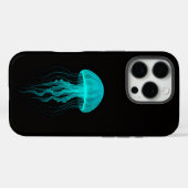 ブラック4ラグジュアリーiPhone 16 Pro、グリーンクラゲ Case-Mate iPhoneケース (裏面 (横))