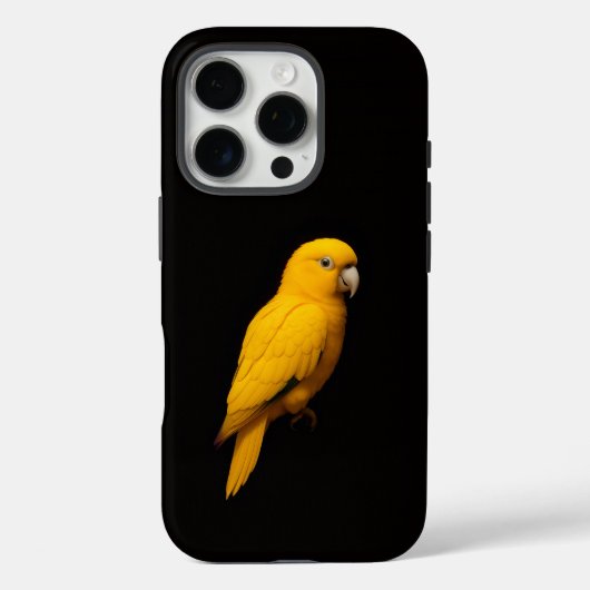 ブラック4ラグジュアリーiPhone 16 Pro、ゴールデンパロット Case-Mate iPhoneケース (裏面)