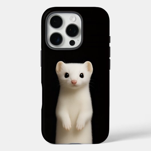 ブラック4ラグジュアリーiPhone 16 Pro、スタイリッシュなイタチ Case-Mate iPhoneケース (裏面)