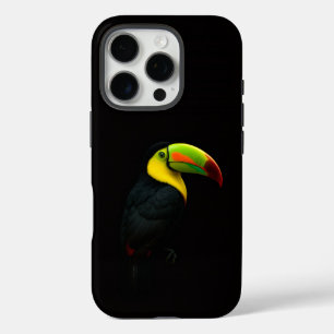 ブラック4ラグジュアリーiPhone 16 Pro、ハシブトオオハシ iPhone 16 Proケース