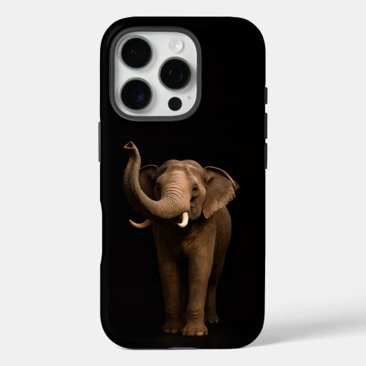 ブラック4ラグジュアリーiPhone 16 Pro、マジェスティックエレファント Case-Mate iPhoneケース (裏面)