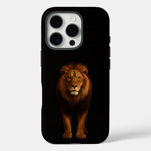 ブラック4ラグジュアリーiPhone 16 Pro、マジェスティックライオン Case-Mate iPhoneケース (裏面)