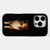 ブラック4ラグジュアリーiPhone 16 Pro、忠実なコリー犬 Case-Mate iPhoneケース (裏面 (横))