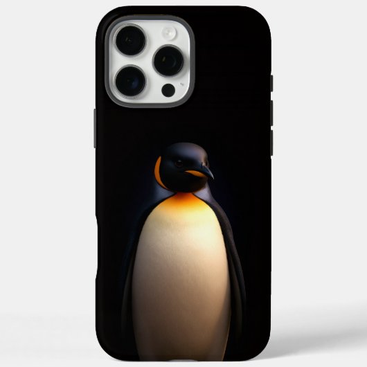 ブラック4ラグジュアリーiPhone 16 Pro Max, エンペラーペンギン Case-Mate iPhoneケース (裏面)