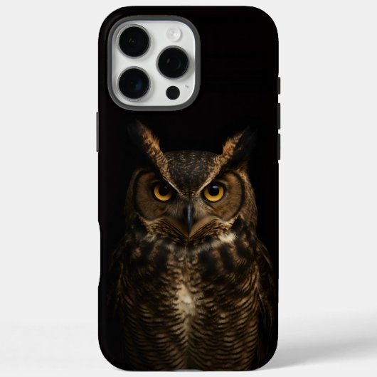 ブラック4ラグジュアリーiPhone 16 Pro Max ゴールデンアイフクロウ Case-Mate iPhoneケース (裏面)