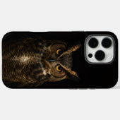 ブラック4ラグジュアリーiPhone 16 Pro Max ゴールデンアイフクロウ Case-Mate iPhoneケース (裏面 (横))