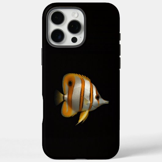 ブラック4ラグジュアリーiPhone 16 Pro Max, サンゴチョウチョウウオ Case-Mate iPhoneケース (裏面)