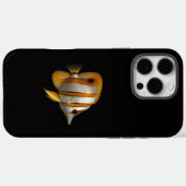 ブラック4ラグジュアリーiPhone 16 Pro Max, サンゴチョウチョウウオ Case-Mate iPhoneケース (裏面 (横))