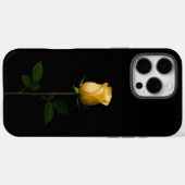 ブラック4ラグジュアリーiPhone 16 Pro Max、サンリットイエローローズ Case-Mate iPhoneケース (裏面 (横))