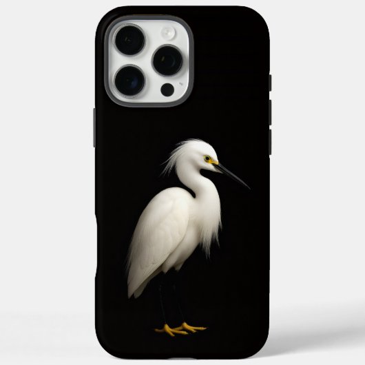 ブラック4ラグジュアリーiPhone 16 Pro Max, シロサギ Case-Mate iPhoneケース (裏面)