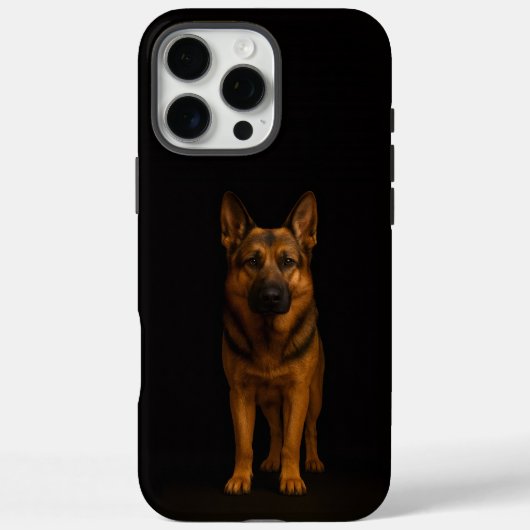 ブラック4ラグジュアリーiPhone 16 Pro Max ジャーマンシェパード Case-Mate iPhoneケース (裏面)