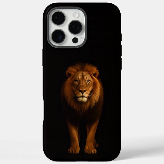 ブラック4ラグジュアリーiPhone 16 Pro Max, マジェスティックライオン Case-Mate iPhoneケース (裏面)