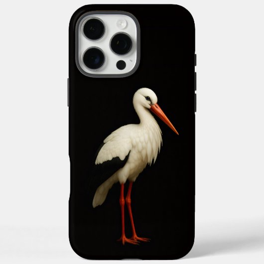 ブラック4ラグジュアリーiPhone 16 Pro Max、優雅なコウノトリ Case-Mate iPhoneケース (裏面)