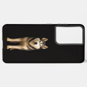 ブラック4ラックスギャラクシーS21ウルトラ、アイスイエローハスキー SAMSUNG GALAXYケース (左側面)