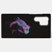 ブラック4ラックスギャラクシーS22ウルトラ、ピンクイグアナ SAMSUNG GALAXYケース (裏面横)