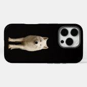 ブラック4リュクスiPhone 16 Pro、アイシーホワイトの北極狼 Case-Mate iPhoneケース (裏面 (横))