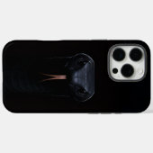 ブラック4ルクアイフォン16 Pro Maxケース、ブラックマンバ Case-Mate iPhoneケース (裏面 (横))