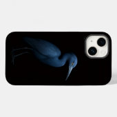 ブラック4ルクシィ iPhone 14 Mate, 小青鷺 Case-Mate iPhoneケース (裏面 (横))