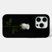 ブラック4ルクシィ iPhone 15 Pro Mate 純白のバラ Case-Mate iPhoneケース (裏面 (横))