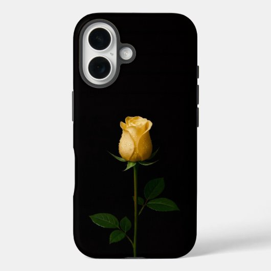 ブラック4ルクシィ iPhone 16 Mate サンライトイエローローズ Case-Mate iPhoneケース (裏面)