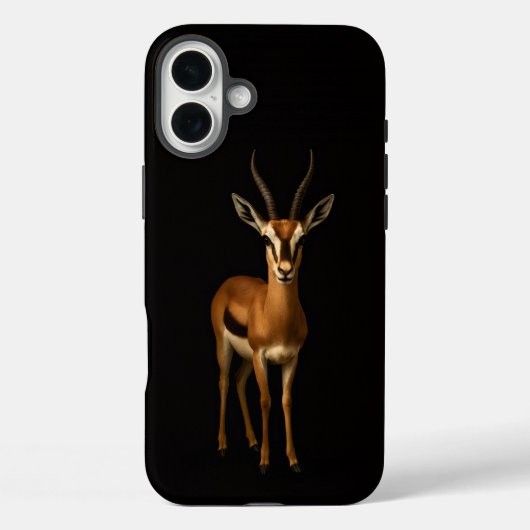 ブラック4ルクシィ iPhone 16 Plus、エレガントなガゼル Case-Mate iPhoneケース (裏面)