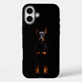 ブラック4ルクシィ iPhone 16 Plus、ガーディアン・ドーベルマン・ドッグ Plusケース
