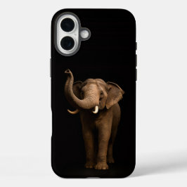 ブラック4ルクシィ iPhone 16 Plus、マイティエレファント Plusケース