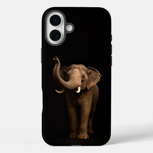 ブラック4ルクシィ iPhone 16 Plus、マイティエレファント Case-Mate iPhoneケース (裏面)