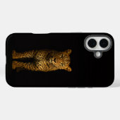 ブラック4ルクシィ iPhone 16 Plus、マジェスティックレオパード Case-Mate iPhoneケース (裏面 (横))