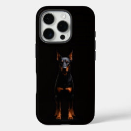 ブラック4ルクシィ iPhone 16 Pro、ガーディアン・ドーベルマン Proケース