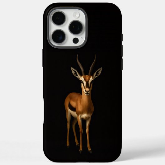 ブラック4ルクシィ iPhone 16 Pro Max、エレガントなガゼル Case-Mate iPhoneケース (裏面)