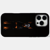 ブラック4ルクシィ iPhone 16 Pro Max、ガーディアン ドーベルマン Case-Mate iPhoneケース (裏面 (横))