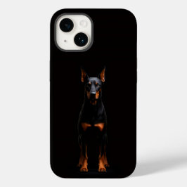 ブラック4ルクシィiPhone 14 Mate、ガーディアンドーベルマン Case-Mate iPhone 14ケース