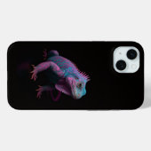 ブラック4ルクシーピンク トロピカル イグアナ Case-Mate iPhoneケース (裏面 (横))