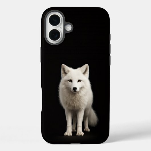 ブラック4ルクシーモデル iPhone 16 Plus ケース、アイシーホッキョクギツネ Case-Mate iPhoneケース (裏面)