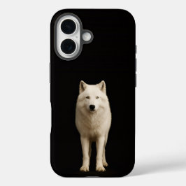 ブラック4ルクシーモデルiPhone 16 Mateケース アイボリーの北極狼 iPhone 16ケース