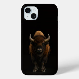 ブラック4ルクス アメリカバイソン iPhone 15 Plus Miniケース