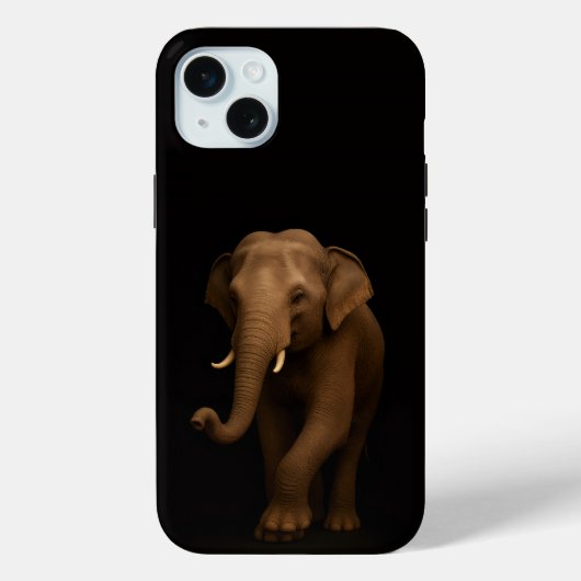 ブラック4ルクス、インドゾウiPhone 15 Plus Case-Mate iPhoneケース (裏面)