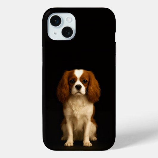 ブラック4ルクス キャバリア スパニエル iPhone 15 Plus Case-Mate iPhoneケース (裏面)