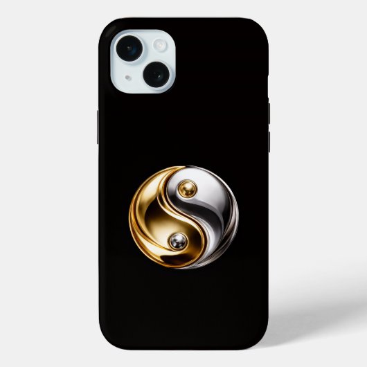 ブラック4ルクス ハーモニー陰陽iPhone 15 Plus Case-Mate iPhoneケース (裏面)
