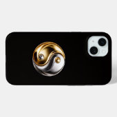 ブラック4ルクス ハーモニー陰陽iPhone 15 Plus Case-Mate iPhoneケース (裏面 (横))