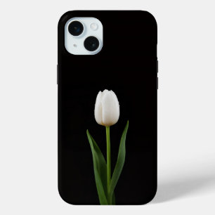 ブラック4ルクス、パールホワイトチューリップiPhone 15 Plus iPhone 15 Miniケース