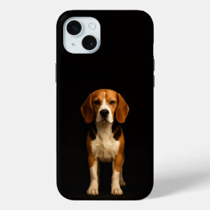 ブラック4ルクス、優しいビーグル iPhone 15 Plus Miniケース