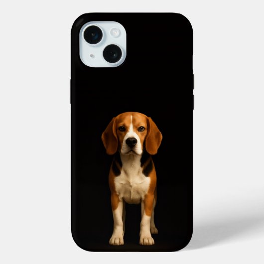ブラック4ルクス、優しいビーグル iPhone 15 Plus Case-Mate iPhoneケース (裏面)