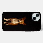 ブラック4ルクス、洗練されたバセンジー犬iPhone 15 Plus Case-Mate iPhoneケース (裏面 (横))