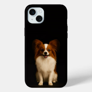 ブラック4ルクス、洗練されたパピヨンiPhone 15 Plus iPhone 15 Miniケース