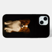ブラック4ルクス、洗練されたパピヨンiPhone 15 Plus Case-Mate iPhoneケース (裏面 (横))