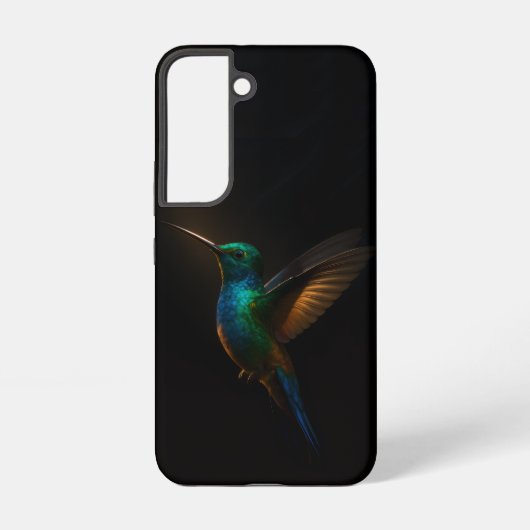 ブラック4ルクス Galaxy S22 ケース、飛翔する鳥 Samsung Galaxyケース (裏面)